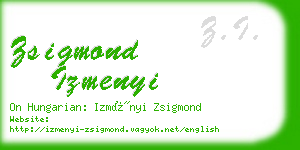 zsigmond izmenyi business card